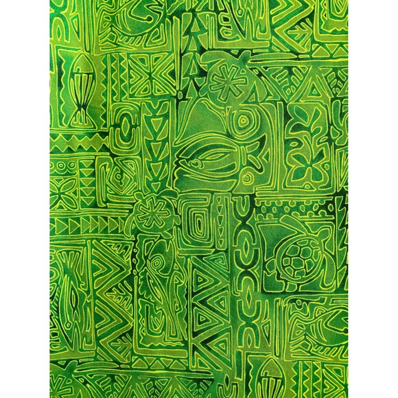 Green Aquatic Block Print Pillowcase | Handmade | 100% Cotton - Picture 4 of 4